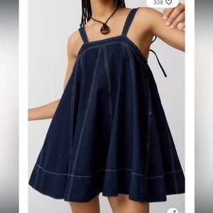 Urban outfitters baby doll jean dress
